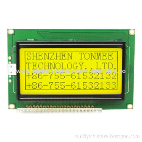 128 x 64mm Dot Matrix Graphics LCD Display with Sized 93 x 70 x 13.2mm, 3.3V Voltage